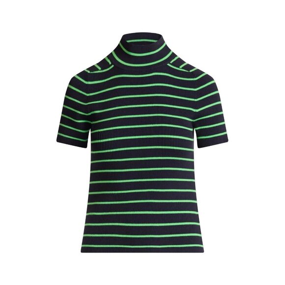 Free Assembly Tops - Free Assembly Women's Cozy Yarn Mock Neck Sweater, Short Sleeves, Size M, Green